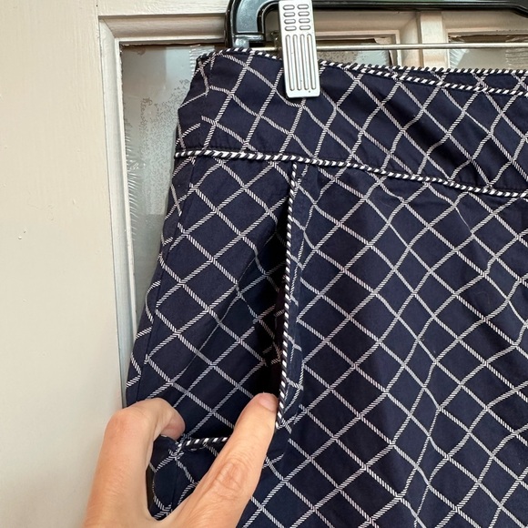 Vintage L.L. Bean Navy Coastal Nautical Anchor Cotton Skirt Size 8 Medium M - Picture 5 of 12